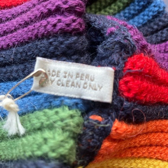 Alicia Adams Alpaca Multicolor Striped Beanie - Picture 6 of 6